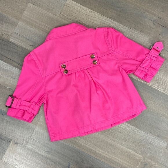 Apollo Cotton Twill Crop Jacket Pink Girls Medium - Picture 2 of 8
